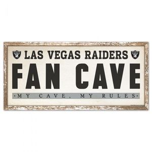 Las Vegas Raiders Fan Cave Wood Sign 8" x 17"